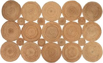 Adda Home Alfombra marron de algodón 300x200x1cm