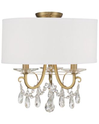 Crystorama Othello 3-Light Vibrant Gold Ceiling Mount