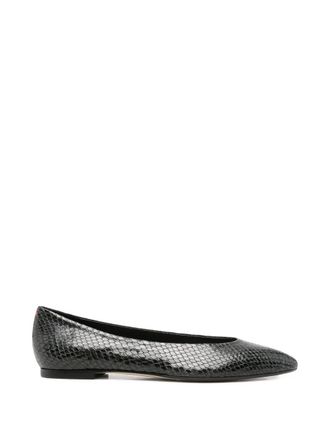 Aeyde Ellie Mini Snake Print Calf Leather Moss