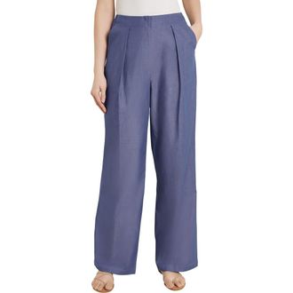 Misook Pleated Wide Leg Pants in Mazarine at Nordstrom Rack, Size X-Small