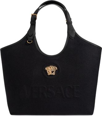 Versace Shopper met Medusa-applicatie - Zwart