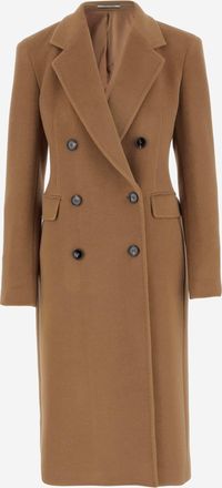 Tagliatore Angora And Wool Double-breasted Coat