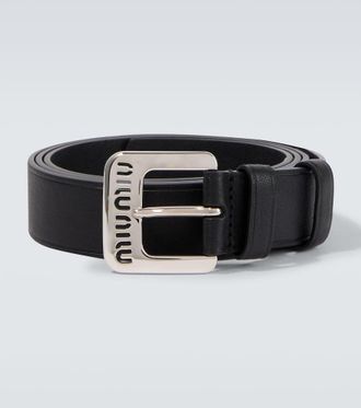 Miu Miu Logo leather belt