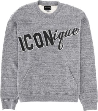 Dsquared2 Iconique Grey Diagonal Logo Sweatshirt