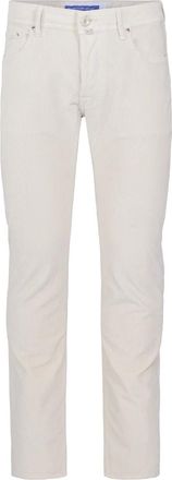Jacob Cohen Slim Fit Bard Trousers with Embroidery - male - Jacob Coh&euml;n - Slim Fit Jeans - White - W31 - Jeans