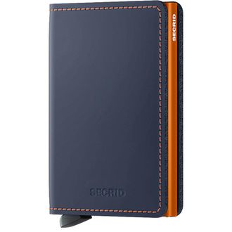 Secrid Slimwallet Matte in Nightblue-Orange at Nordstrom