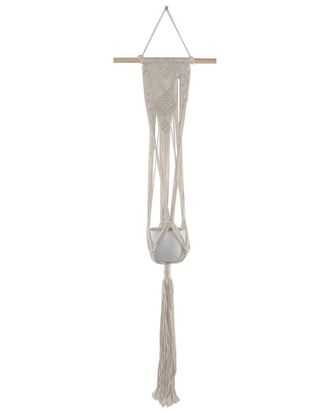 Flora Bunda 33In Hanging Macrame With Ceramic Pot