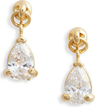 CHILD OF WILD Teardrop Cubic Zirconia Stud Earrings in Gold at Nordstrom