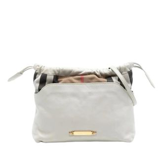 Burberry Pre-owned Bucket Bags, female, White, Size: ONE SIZE Pre-owned Crossbody Bag
