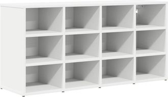 vidaXL Shoe Cabinet with Shelf White 103 x 30 x 51 cm Engineered wood Vidaxl