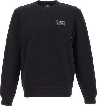 Emporio Armani EA7 Truien Zwart - Heren - Sweatshirts - Zwart - XL - Katoen - Hoodies & sweatvesten