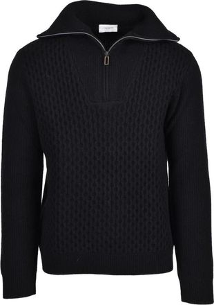 Paolo Pecora Truien & Vesten, Heren, Zwart, XL, Wol, Maglione con zip