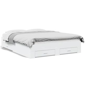 Berkfield Home Bed Frame with Drawers without Mattress White 160x200 cm