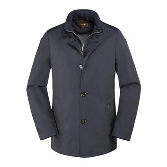 Moorer Navy Jack met Vormgeheugenstof - Heren - Winterjassen - Blauw - 2XL - Polyester - Jassen