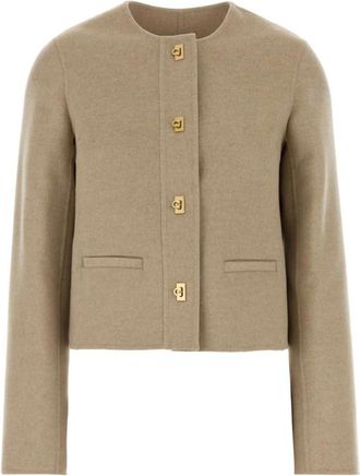 Ferragamo Chatmelange Jas - Dames - Zomerjassen - Beige - S - Jassen