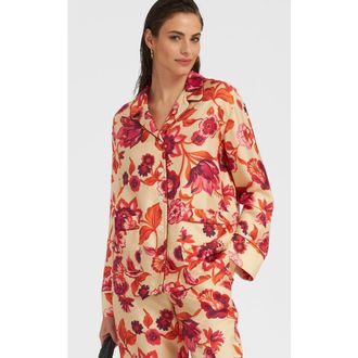 La DoubleJ Pajama Shirt Hottie Cream at Nordstrom, Size X-Large
