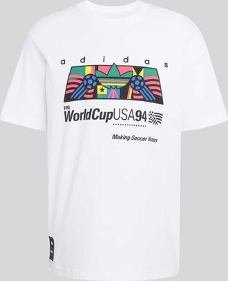 adidas Originals Regular Fit T-Shirt aus reiner Baumwolle in Weiss, Gr&ouml;&szlig;e XXL