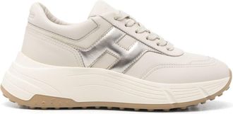 Hogan Hi-Fi Sneakers In Ivory Leather