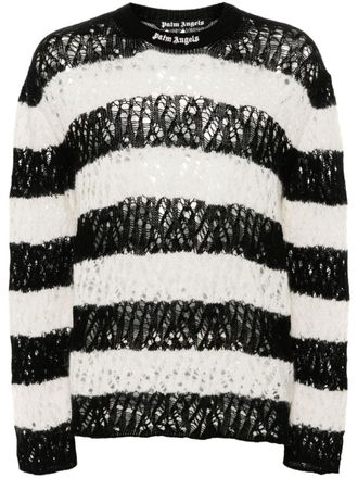 Palm Angels Maglione con ricamo - Nero