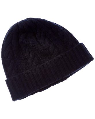 Brodie Chunky Cable Pom Pom Cashmere Hat