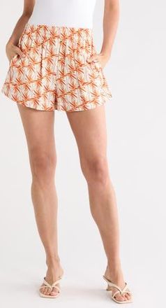 Diane Von F&uuml;rstenberg Laila Shorts in Palm Geo Orange at Nordstrom Rack, Size Xx-Small