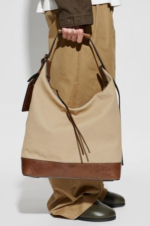 Moschino Shoulder Bag With Logo, Mens, Beige