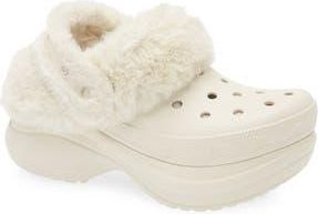 Crocs Bae Fleece Lined Platform Clog in Stucco at Nordstrom Rack, Size 10
