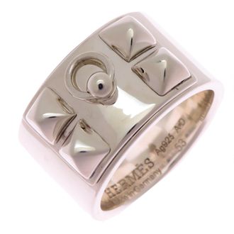 Herm&egrave;s Silver 925 Band Ring (Pre-Owned)