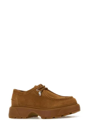 Alexander McQueen Mens Camel Suede Lace-Up Shoes Tan Sneaker