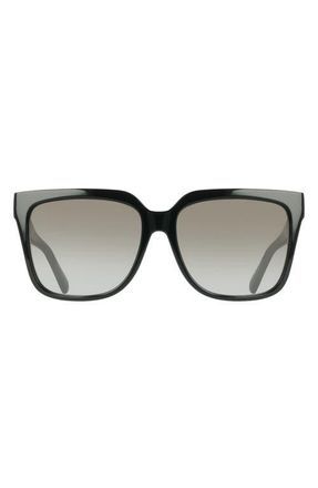 Ferragamo 58mm Rectangular Sunglasses in Black at Nordstrom