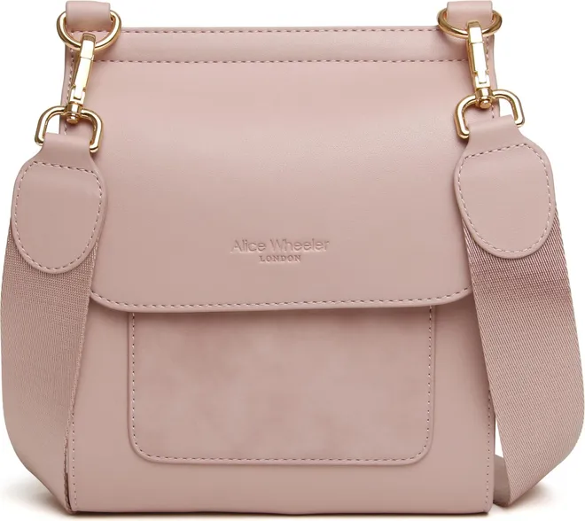 London Leather Crossbody Bag, Seville Style, Pink, Gold Hardware 2025 collection