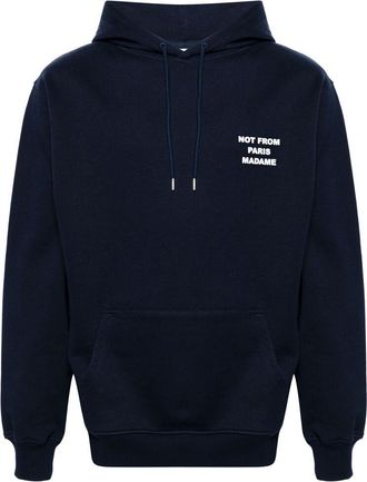 Dr&ocirc;le de Monsieur Slogan-print Cotton Hoodie