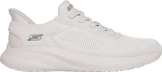 Skechers Mens Bobs Squad Chaos Solid Step Slip-On Sneakers, Off White Knit, 11 UK