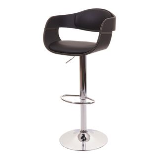 Hhg Hhg - Taburete De Bar 637b, Silla De Bar Taburete De Mostrador, Dise&ntilde;o Retro, Imitaci&oacute;n Madera Cuero, Negro