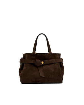 Gianni Chiarini Miranda Dark Brown Suede Handbag