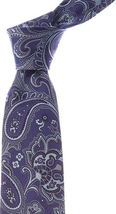 Etro Blue Paisley Silk Tie