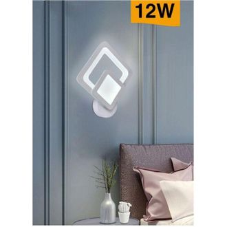 Trade Shop Trade Shop - Applique Led A Rombo 12 W Parete Lumetto Abat Jour Luce 6500k 3000k 4000k E82-b