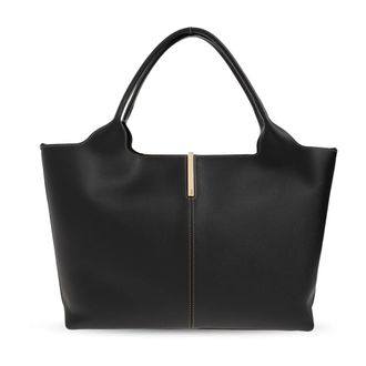 Tod's Middelgrote-Kleine Leren Shopper - Dames - Shoppers - Zwart - ONE Size - Leer - Tassen