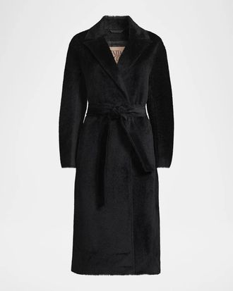 Cinzia Rocca Pressed Alpaca-Blend Wrap Jacket