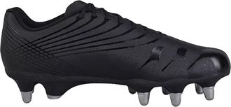 Canterbury Of New Zealand Volwassen unisex Stampede Groundbreak Pro Soft Ground Rugbyschoenen (Zwart/Zilver)