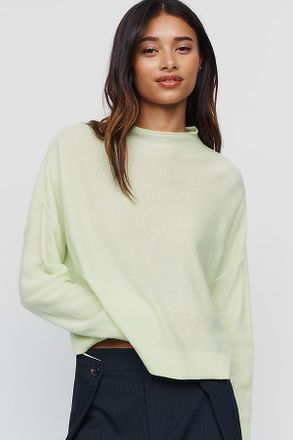 Pilcro Alani 100% Cashmere Mock Neck Sweater