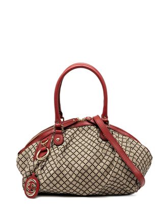 Gucci 2000-2015 Diamante Canvas Sukey satchel - women - Canvas/Leather - One Size - Brown