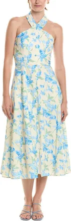 Hutch Wally Linen-Blend Midi Dress