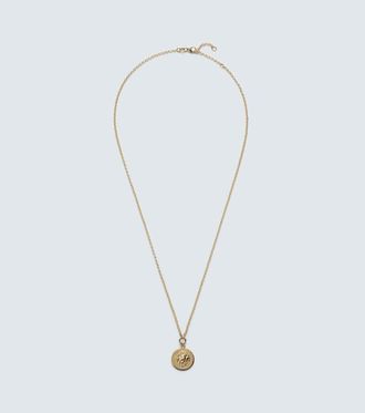 Foundrae Strength Small 18kt gold (750/1000) pendant necklace with diamond