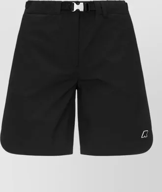 K-Way logo-waist knee-length shorts