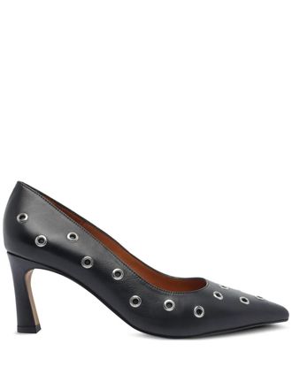 Ángel Alarcón 75mm pointed-toe eyelet pumps - Black