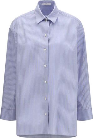 The Row Blue Cotton Pattern Womens Shirt