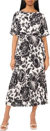 Halogen Floral Print Maxi Dress in Lucent White at Nordstrom Rack, Size Xx-Small