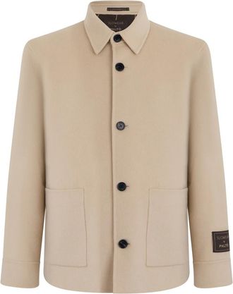 Slowear Woljas met Knopen - Heren - Zomerjassen - Beige - L - Wol - Jassen