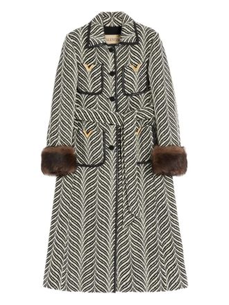 Valentino Garavani printed single-breasted coat - Black